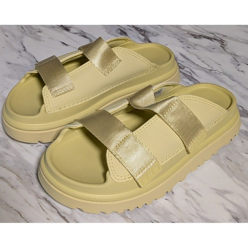 New Without Box UGG Kid's Unisex Golden Glow Slide Sandals Size 3